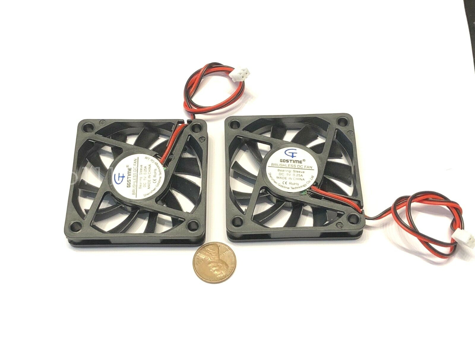 2 Pieces 6010 Gdstime Fan 5v 60mm 6cm Cooling Ventilation Axial Cooler