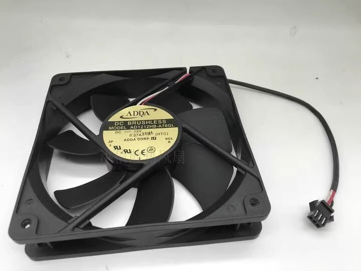 ADDA 12025 AD1212HB-A76GL DC12V 0.37A 12CM 3-Pin Silent Cooling Fan