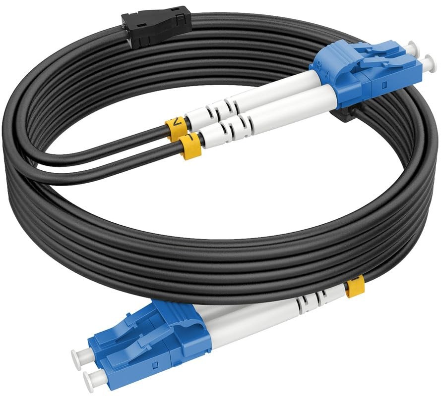 RamboCables OS2 LC-LC Single Mode Fiber Patch Cable Armored 500ft/150m