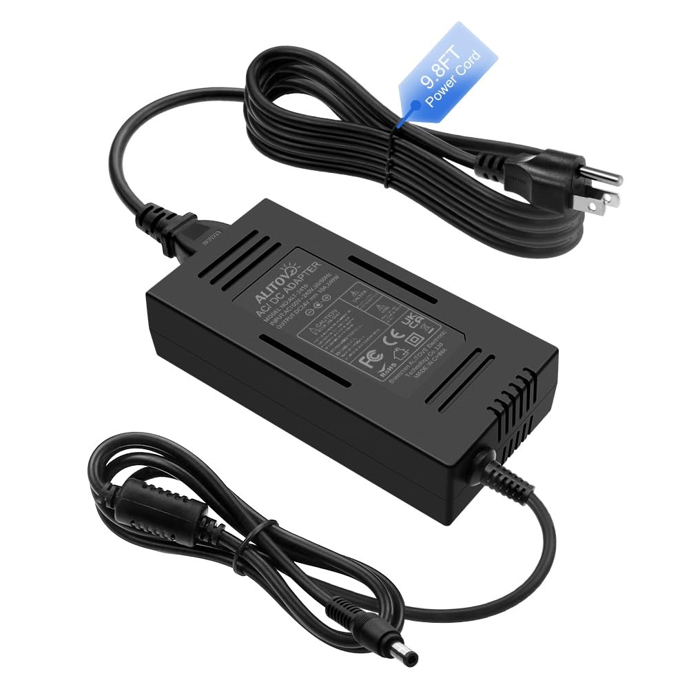 ALITOVE DC 24V 10A Power Supply AC Adapter 100-240V 240W, Black 
