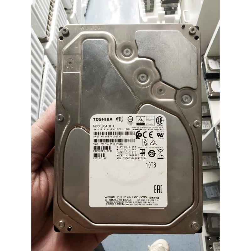 Toshiba MG06SCA10TE 10TB 7200RPM SAS 3.5" Enterprise HDD 256MB Cache,90%+ Health