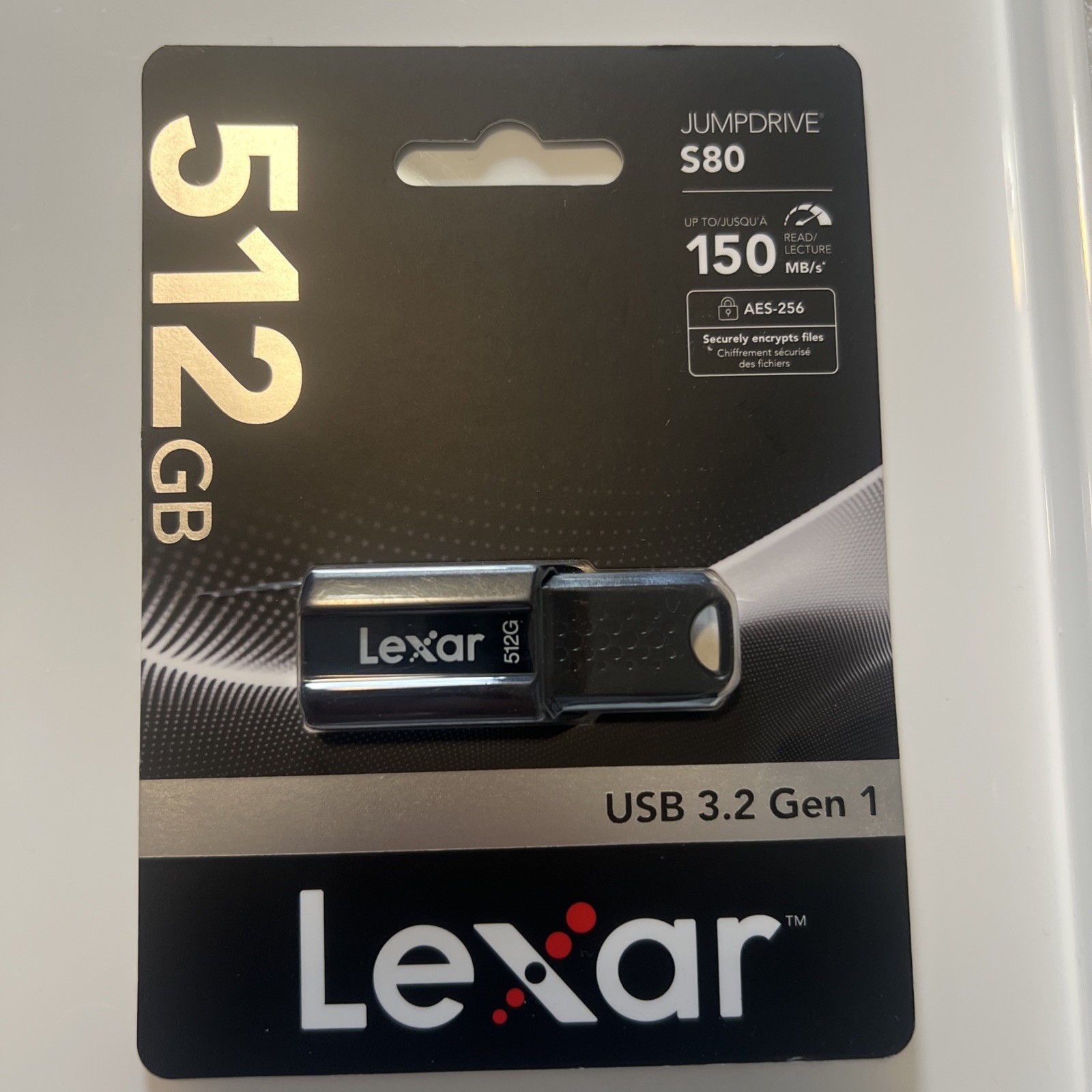 Lexar 512GB jumpdrive S80 USB 3.2 GEN 1 - 150 MB/s  New
