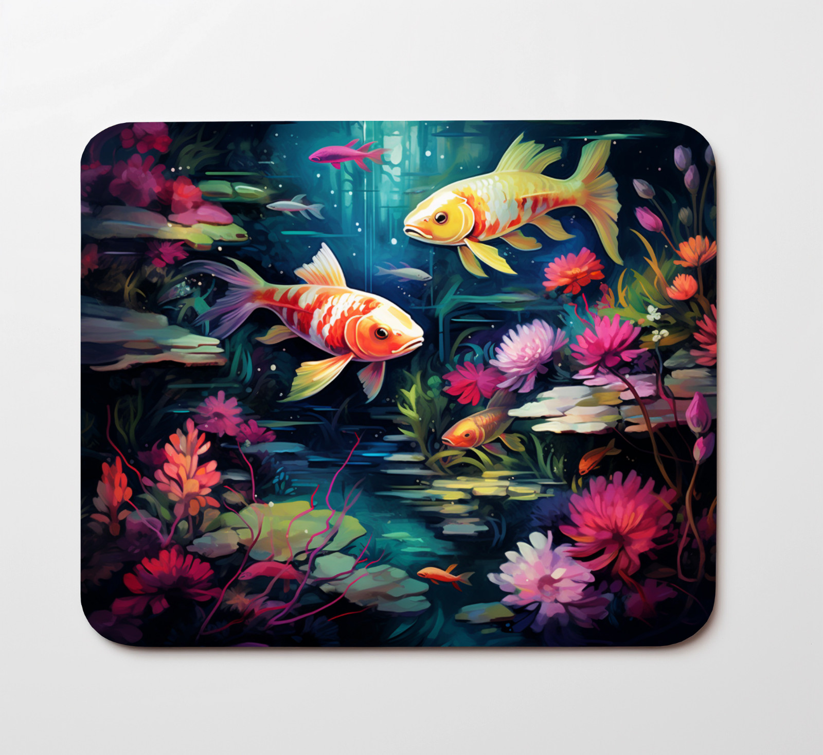 Fishes Plants Sea Life Mouse Pad 9.5"x8" Desk Mat Non Slip Rectangle Mousepad