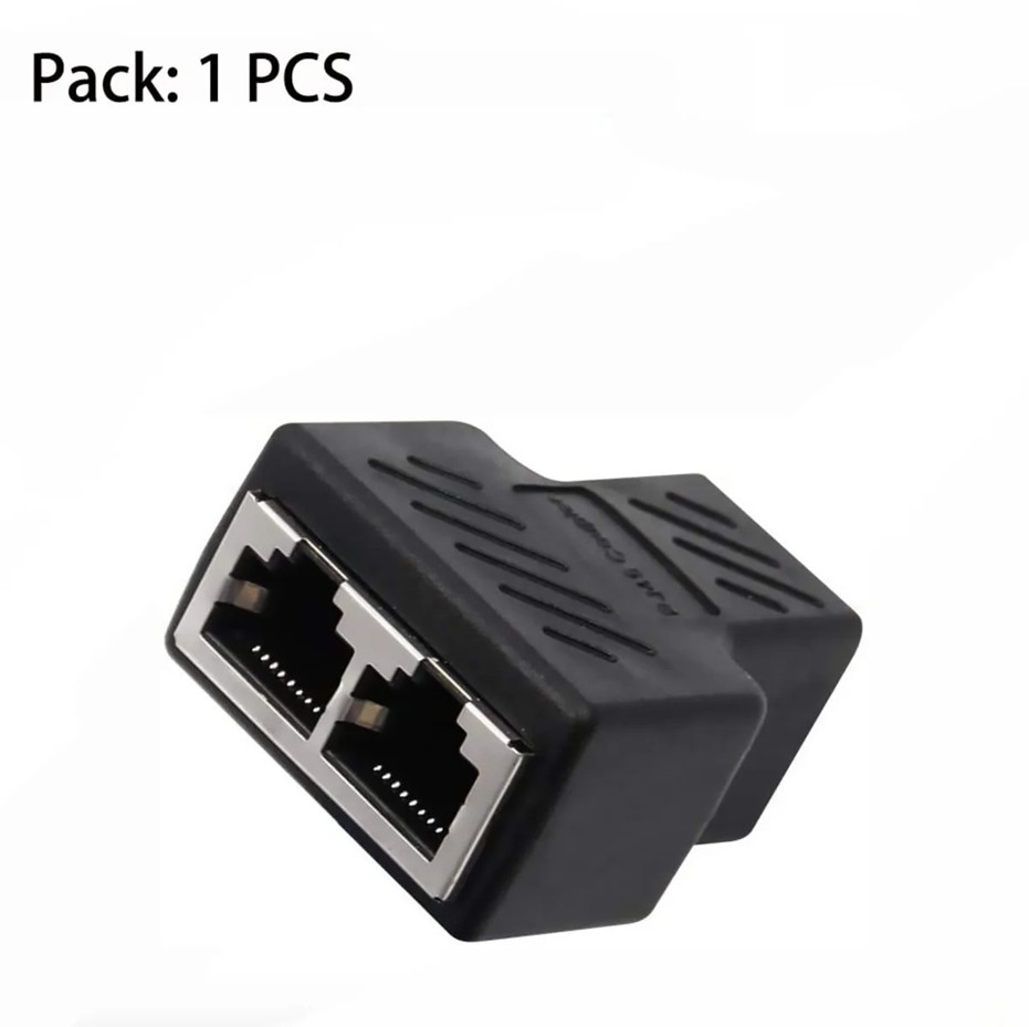 1pc RJ45 Splitter Adapter 1 to 2 Dual LAN Ethernet Network Connector 8P8C