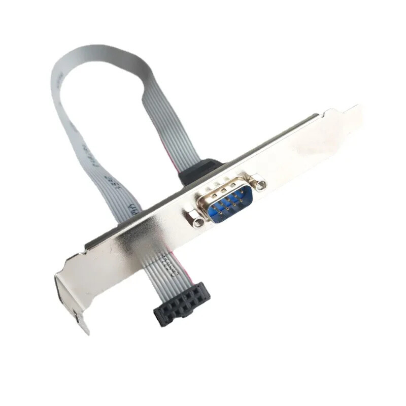 DB9 RS232 Serial Port To IDC 9Pin Ribbon Cable Computer Motherboard Panel Mount