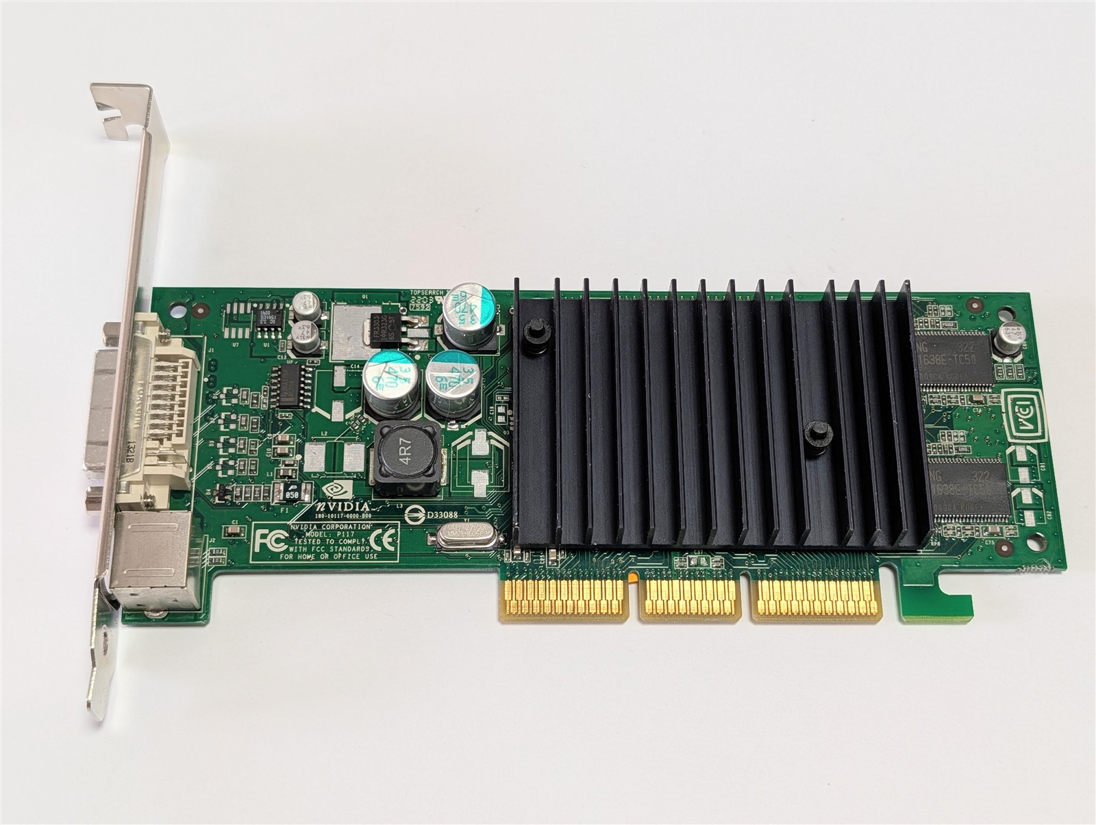 Dell 0G0770 Nvidia GeForce4 MX440 64MB AGP 8X Video Card P117 180-10117 Retro PC
