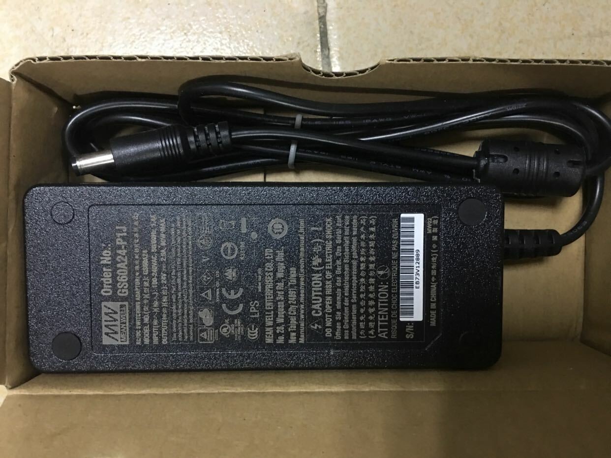 New GST60A24-P1J 60W 24V power adapter 2.5A three plug