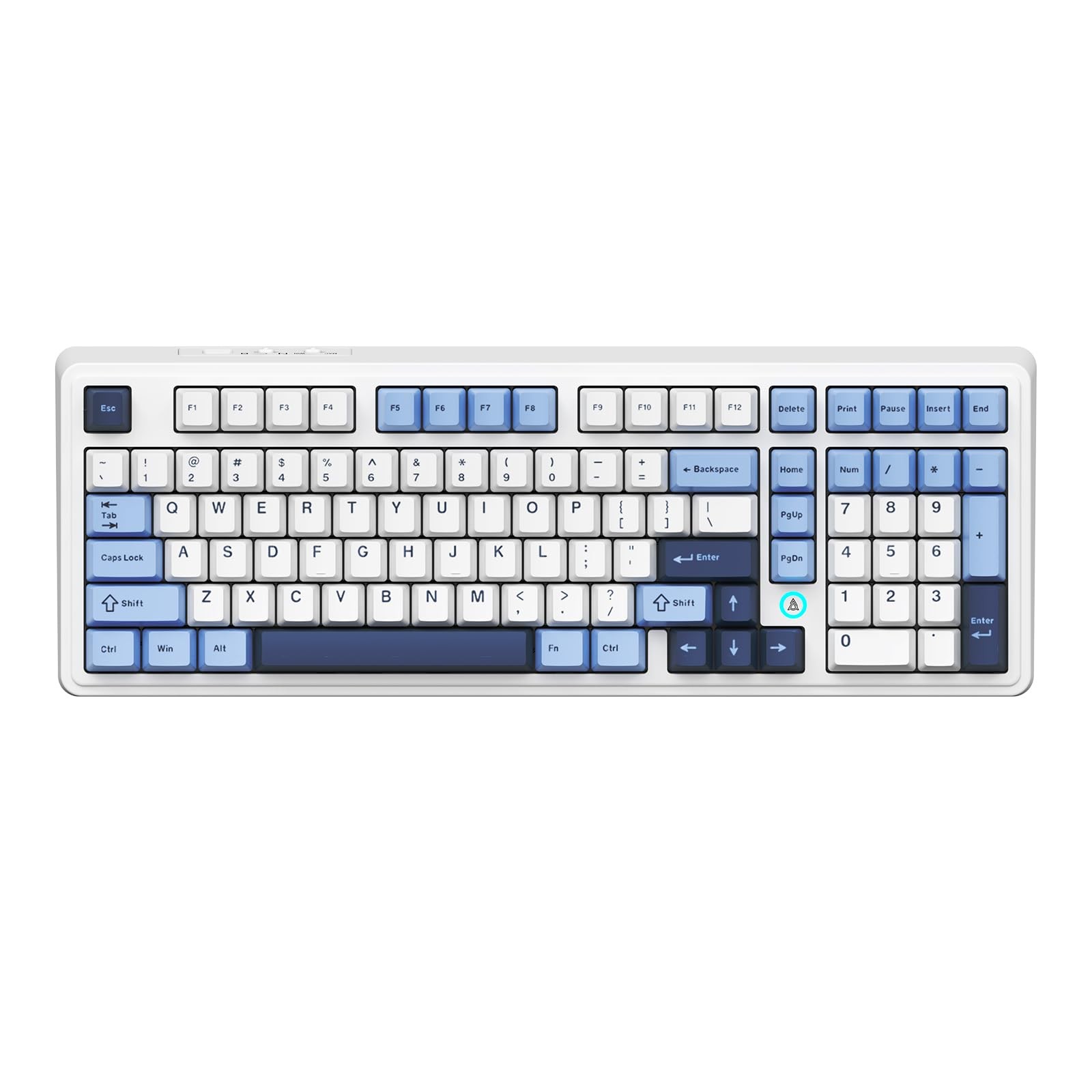 Nacodex Ajazz AK980 V2 Blue White Mechanical Keyboard