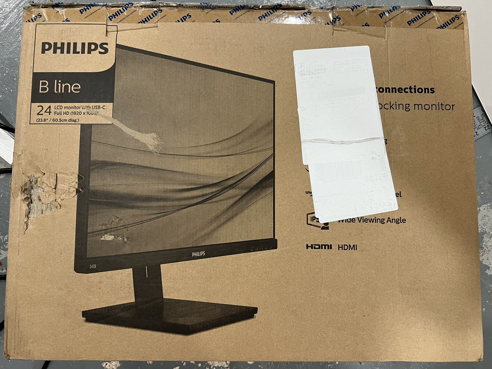 Philips B-Line 243B1 23.8" IPS LED Monitor - Black (243B1/27)