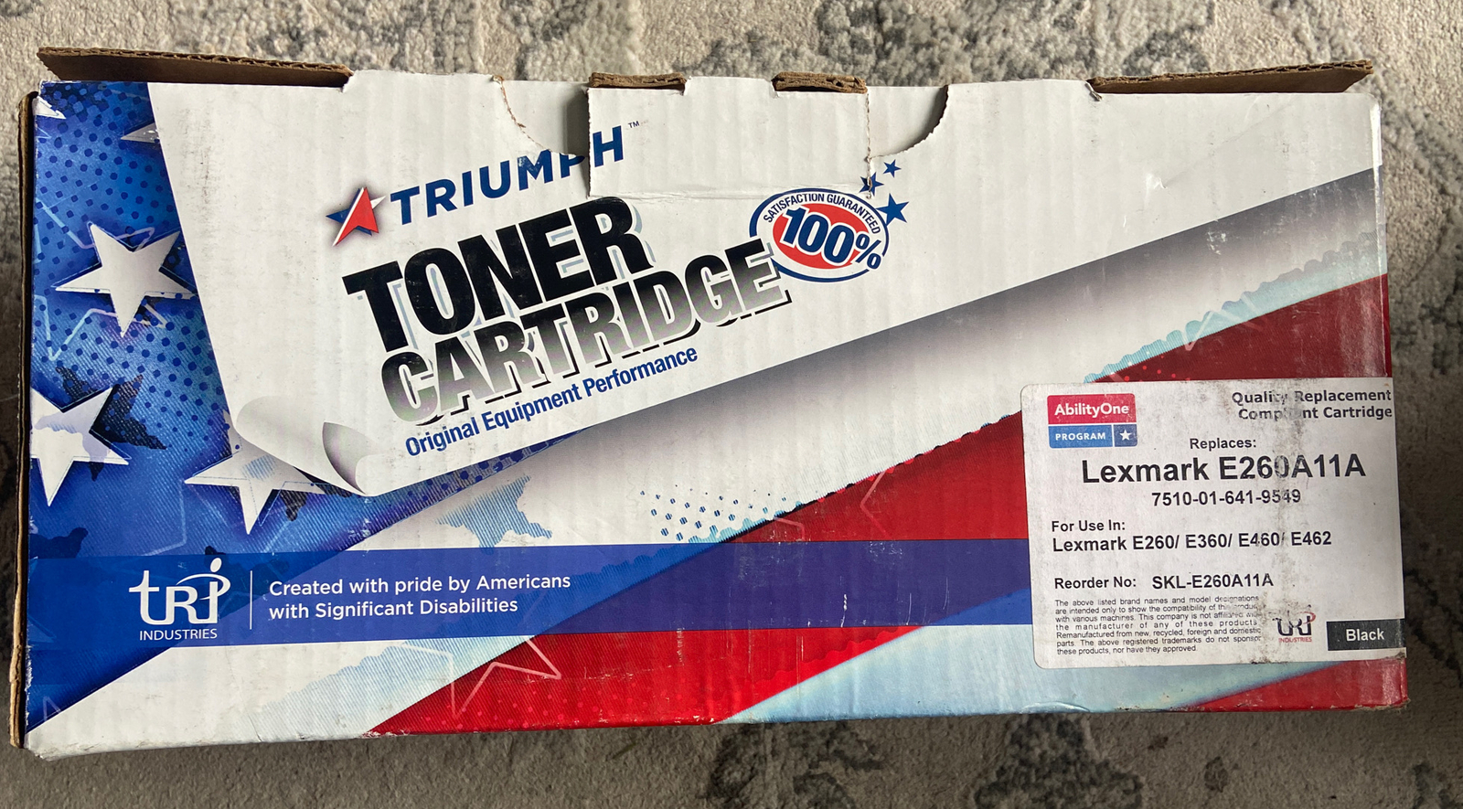 Triumph Toner Cartridge Replaces Lexmark E260A11A Original Toner Cartridge Black