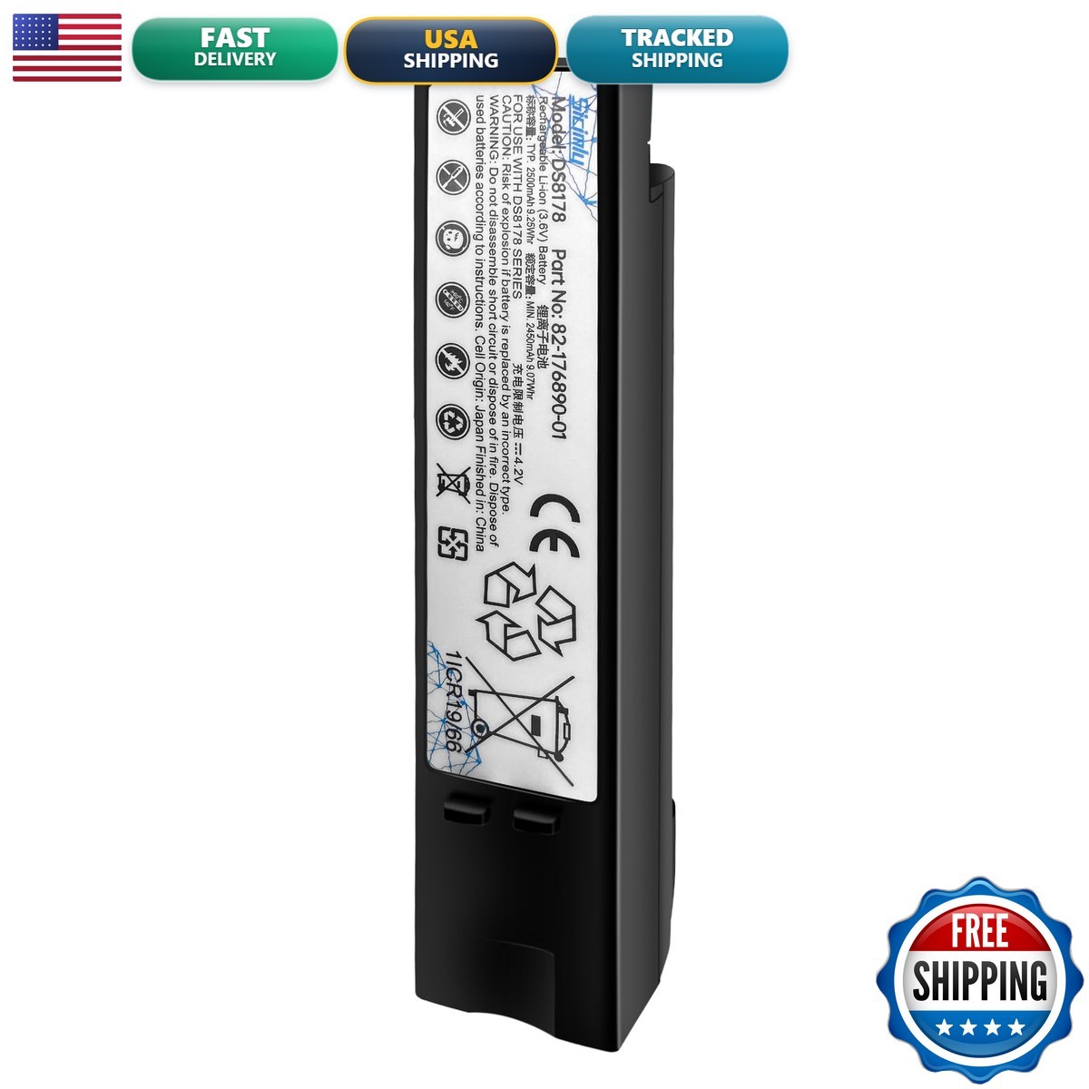 Sicimly 82-176890-01 Replacement Battery Zebra DS8100 Barcode Scanner DS8100