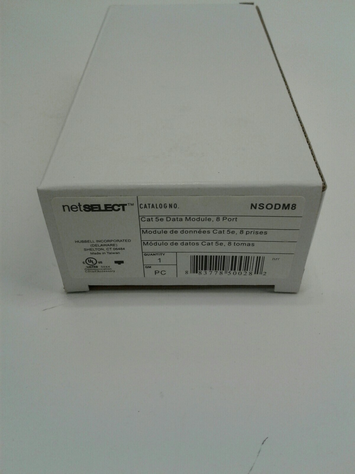 Hubbell Wiring Systems NSODM8 netSELECT Cat 5e Data Module, 8 Port