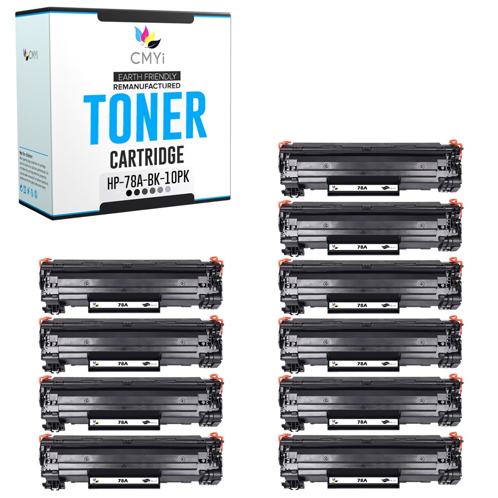 CMYi 10PK Replacement 78A Combo Pack Toner Cartridges for HP LaserJet Pro P1566
