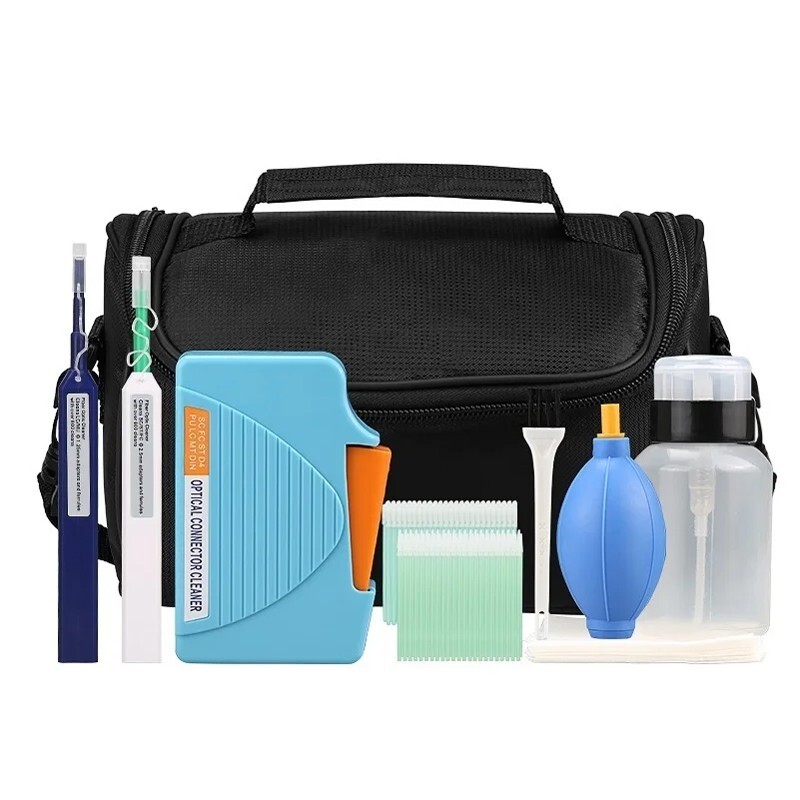FTTX Fiber Tool Kit One Click 1.25/2.5mm Fiber Optic Cleaning Pen Box Swabs Clea