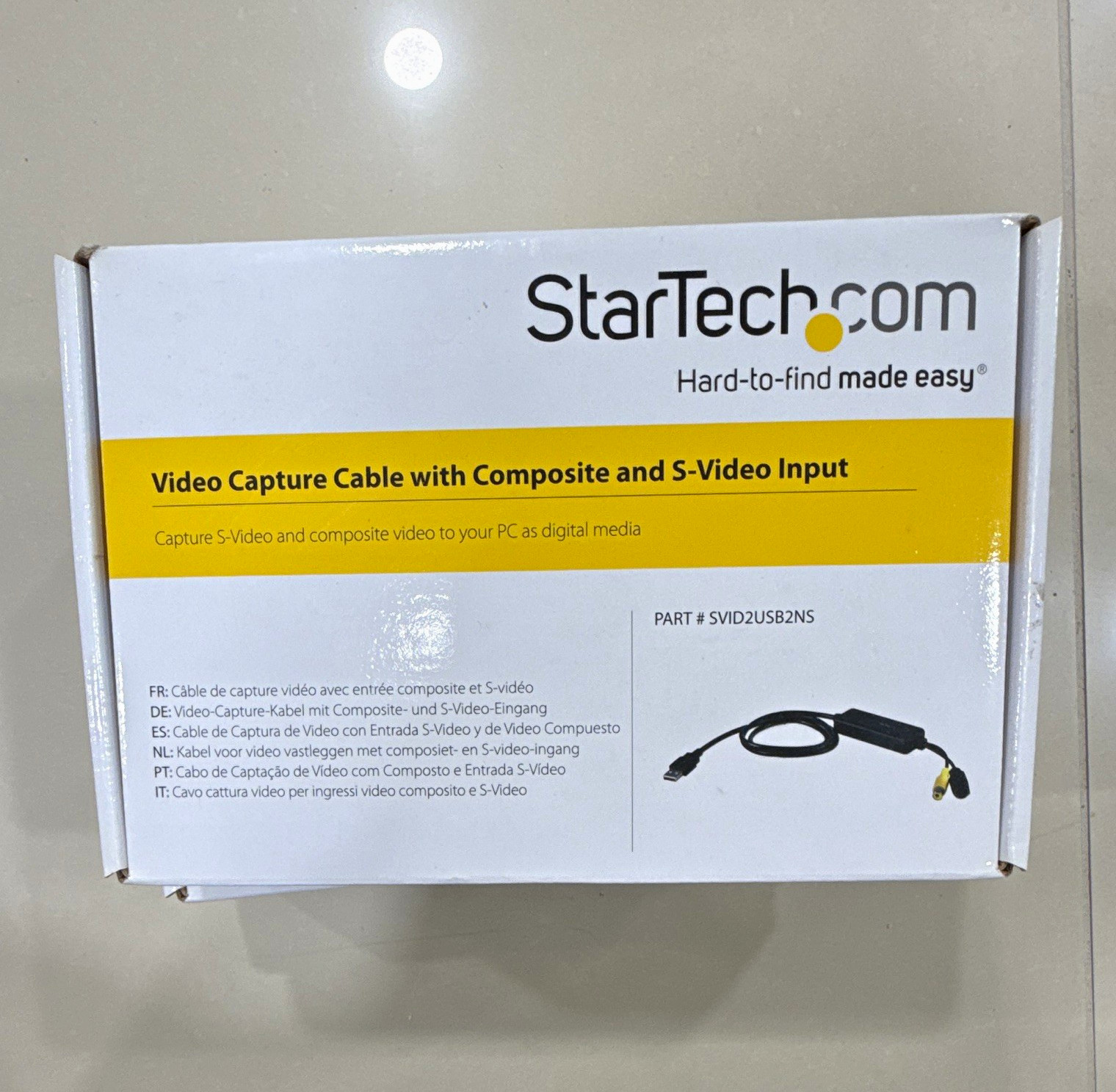StarTech.com SVID2USB2NS USB 2.0 Video Capture Cable to S-Video/RCA Black