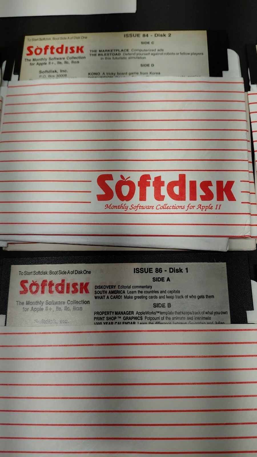 Apple II Softdisk Lot (22x) Issues 81–88 + Graphics Vol.1–2, Vintage 5.25"