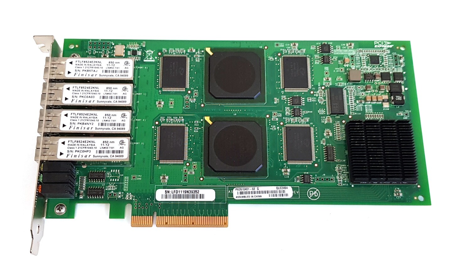 Dell QLogic QLE2464-Ports Fibre Channel PCI-E Host BUS Adapter PX2610401-02 G