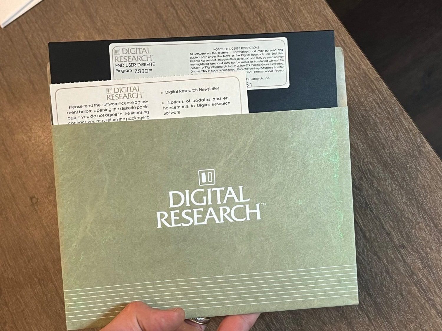 Vintage Digital Research ZSID 1.4 8" Floppy Disk CP/M Z80 Software S-100 Altair