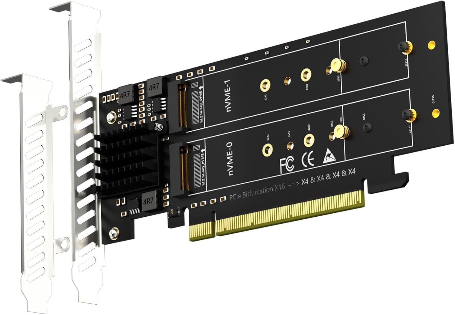 PA41 Quad M.2 NVMe to PCIe 4.0 X16 Adapter Without PCIe Bifurcation, Setup Soft
