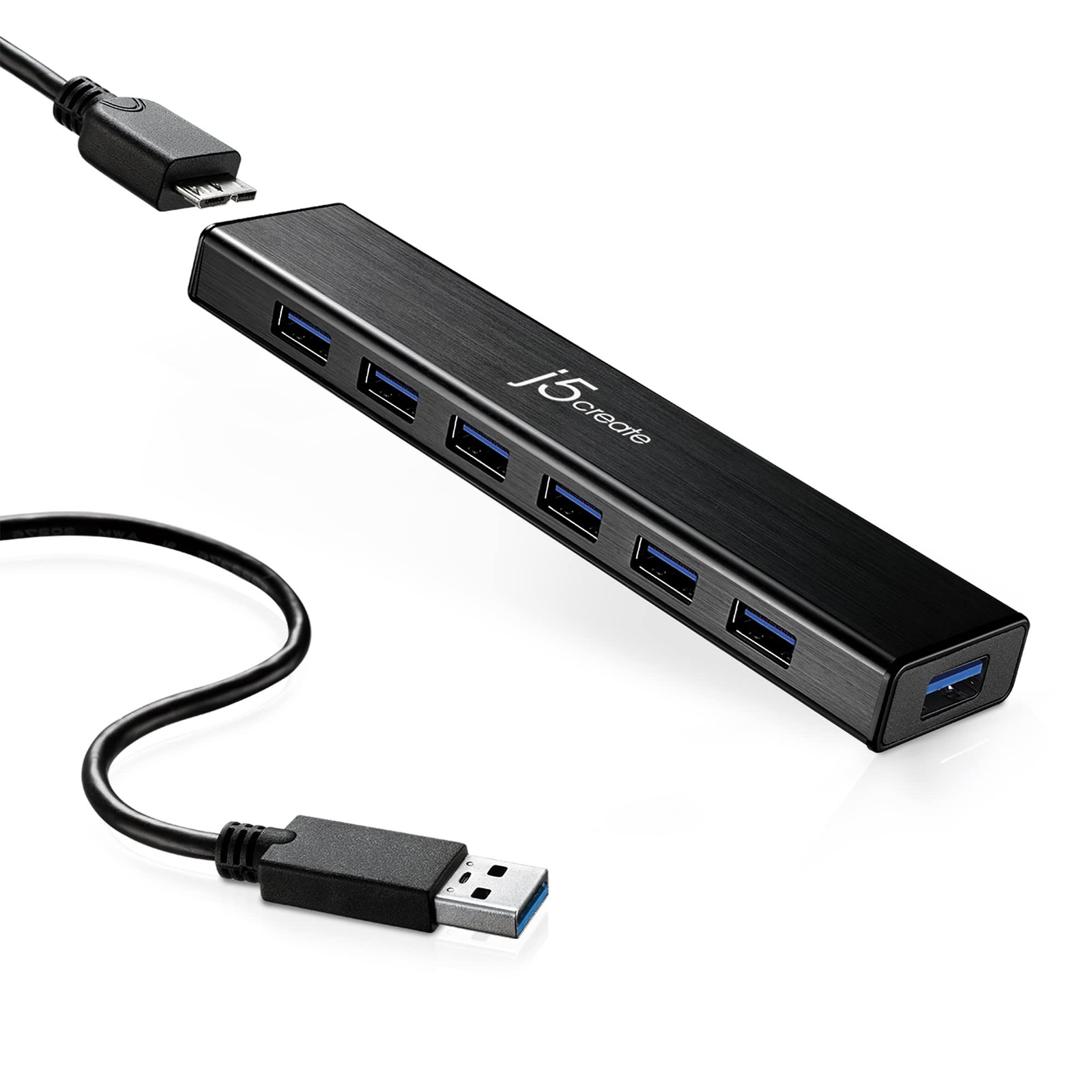 7-Port Powered USB 3.0 20W Data Hub with 3.3 ft Extended Cable