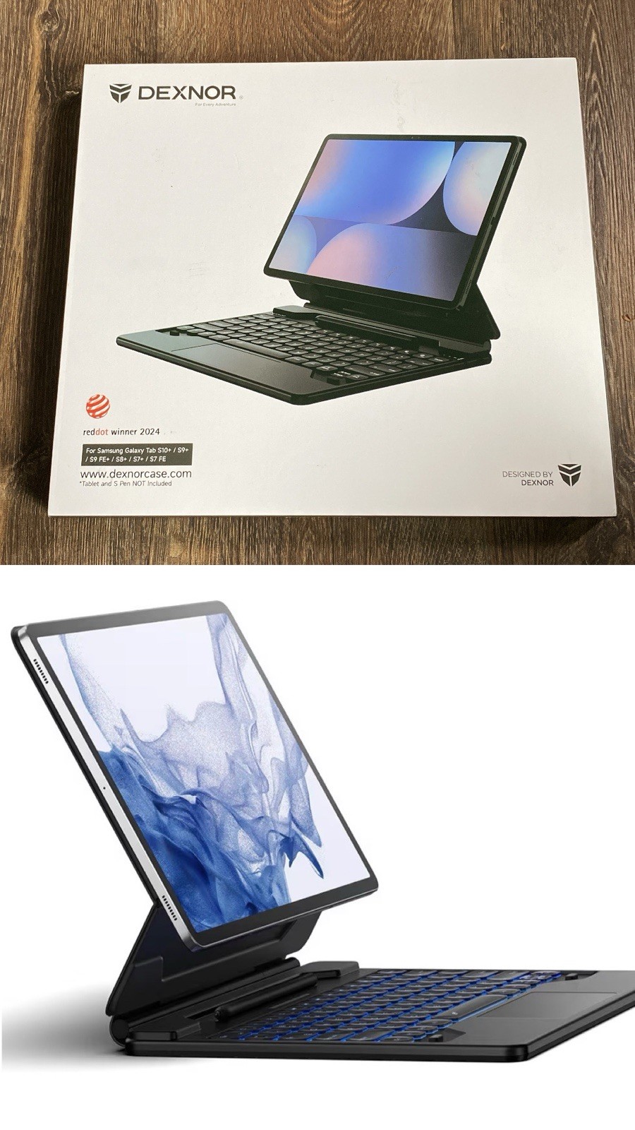 Dexnor for Samsung Galaxy Tab S10+ Plus/S9+ Plus/S9 FE+/S7 FE Keyboard 