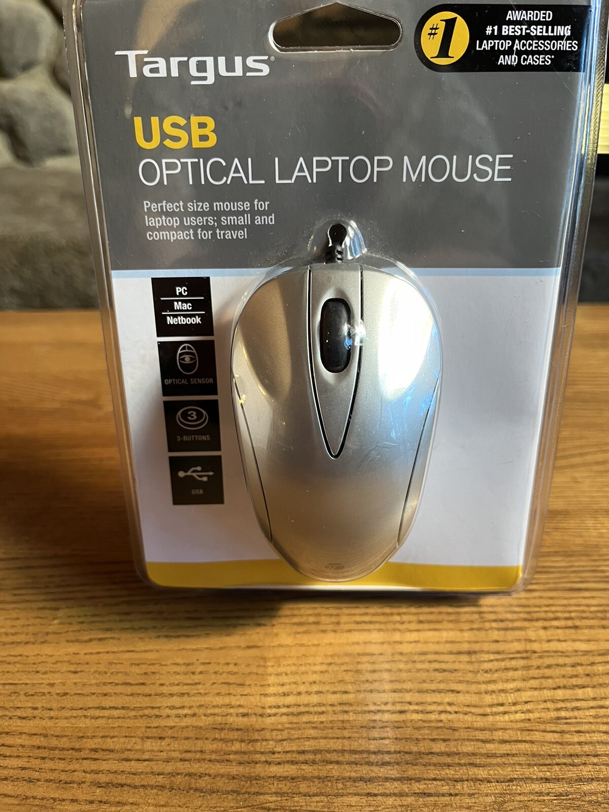 Targus Mouse  Optical USB Laptop Mouse Compact Travel New Sealed Case