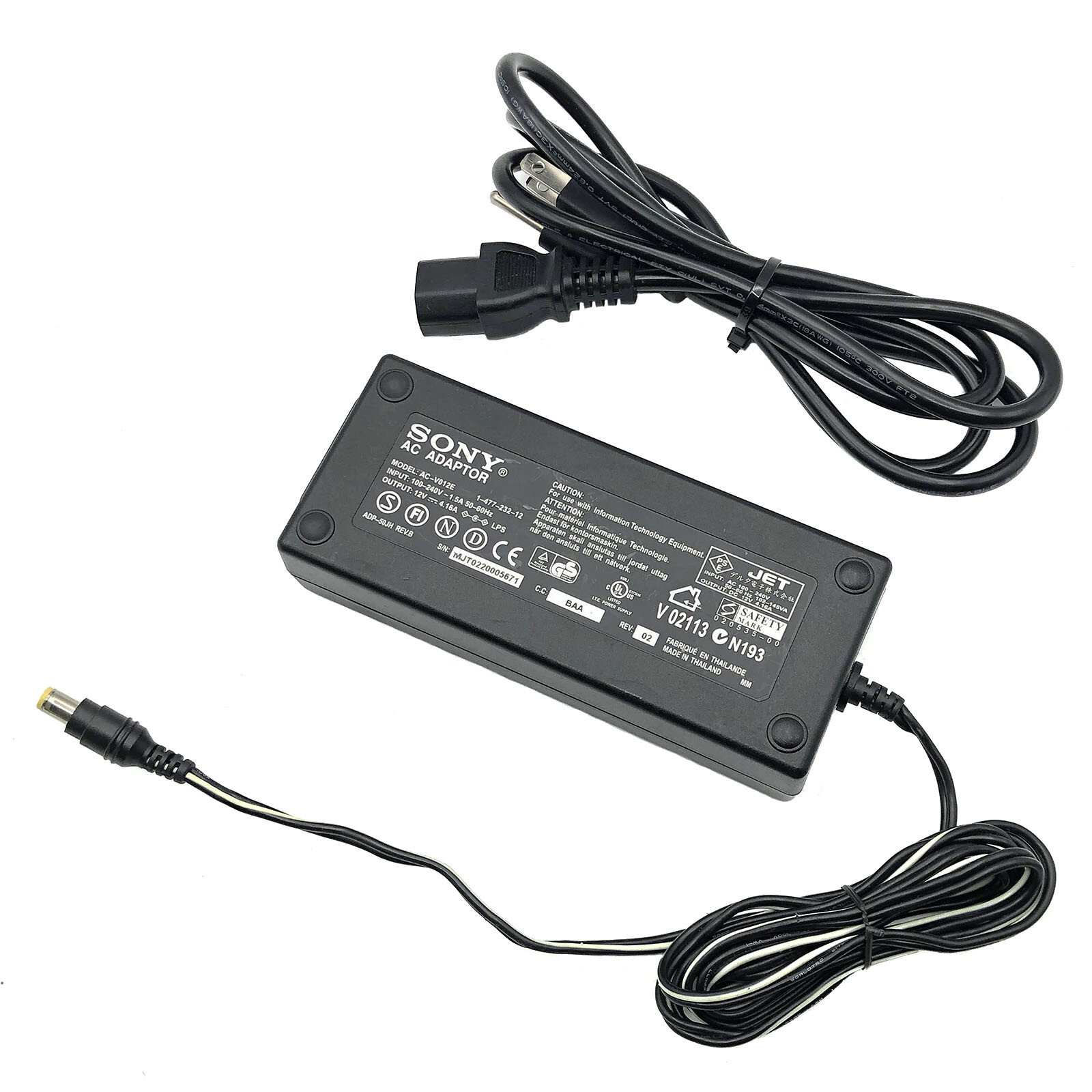 Genuine Sony AC Power Adapter For SDM-S71 SDM-S81 LCD Monitor 1-477-232-12