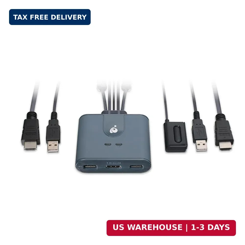 IOGEAR 2-Port Full HD KVM Switch with HDMI and USB