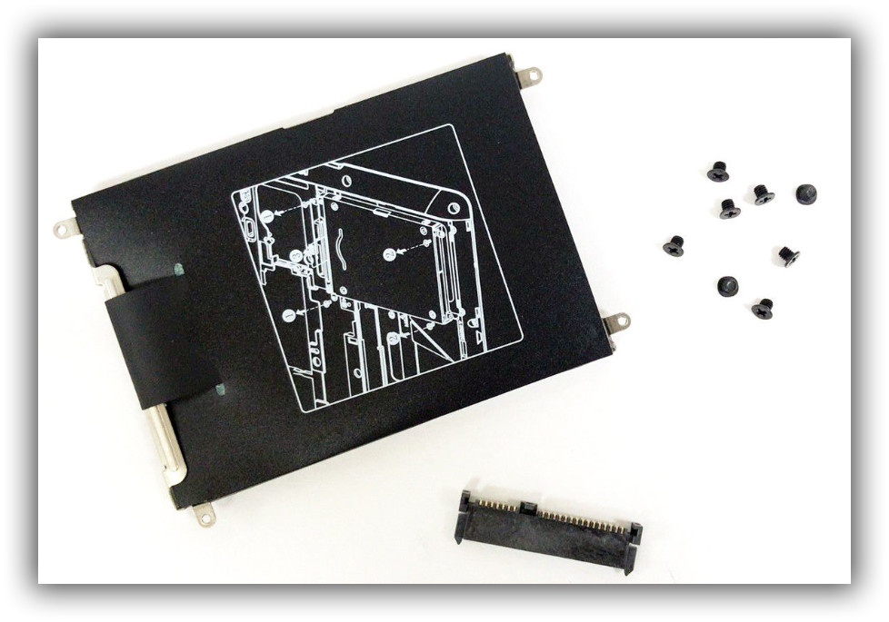 2 pcs HP EliteBook 820 G1 G2 720 725 G2 Hard Drive Caddy w/Screws + Connector