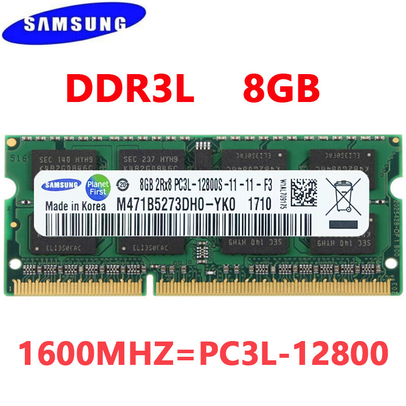 Samsung 8GB DDR3L 1600 MHz PC3L-12800 SO-DIMM 204-Pin Notebook Memory RAM 1.35V