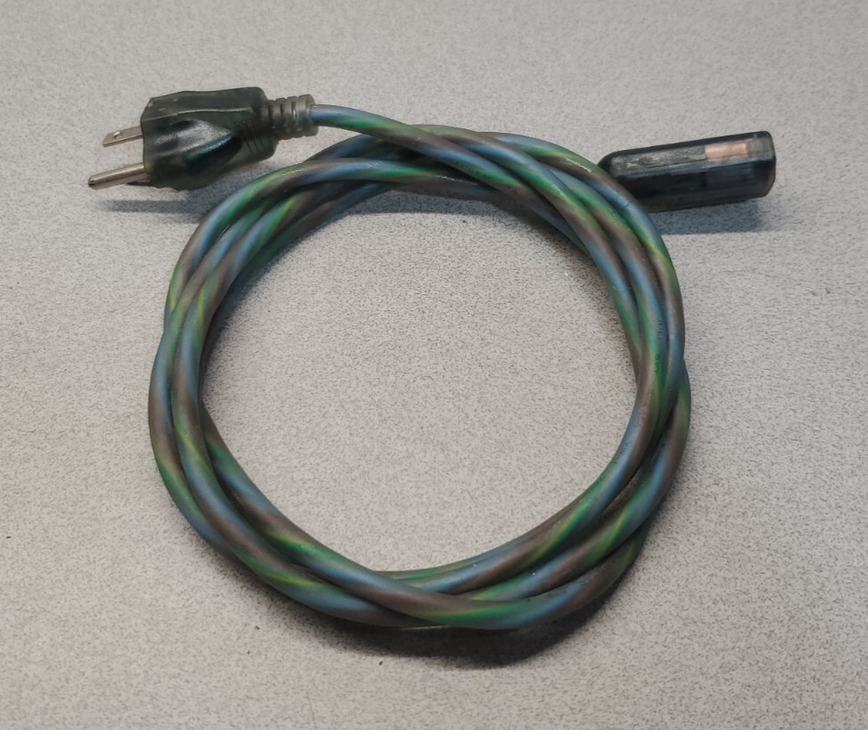 Genuine OEM Rainbow Apple iMac G3 Volex Transparent 6ft Power Cord PS204