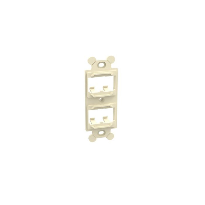 Panduit CF1064EIY Duplex Adapter ABS 4 Port Flat Electric Ivory