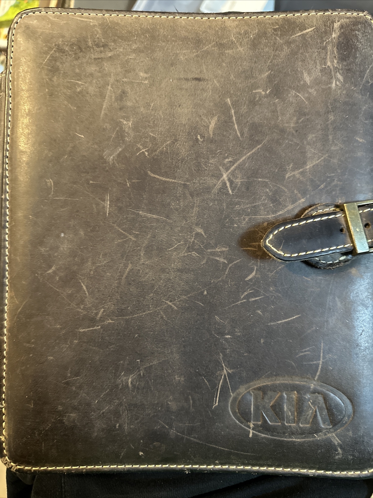 Tablet E-Reader Holder Organizer Brown Distressed Leather Canyon Outback  KIA