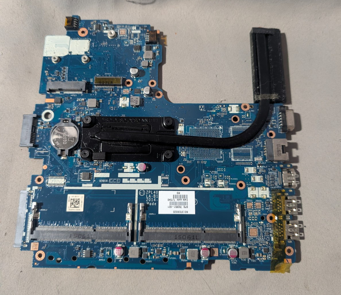 HP ProBook 450 G2 Laptop Motherboard Tested Working Heat Sink Only