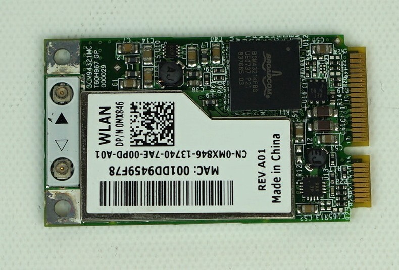 Wi-Fi Card Dell MX846 (Broadcom BCM94321MC) DW1505 Truemobile 1505 Draft 802.11n