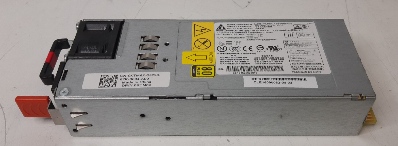 Dell 0KTM6X 460W 80 Plus Gold Power Supply for Dell 4000 Series DPS-460KB C