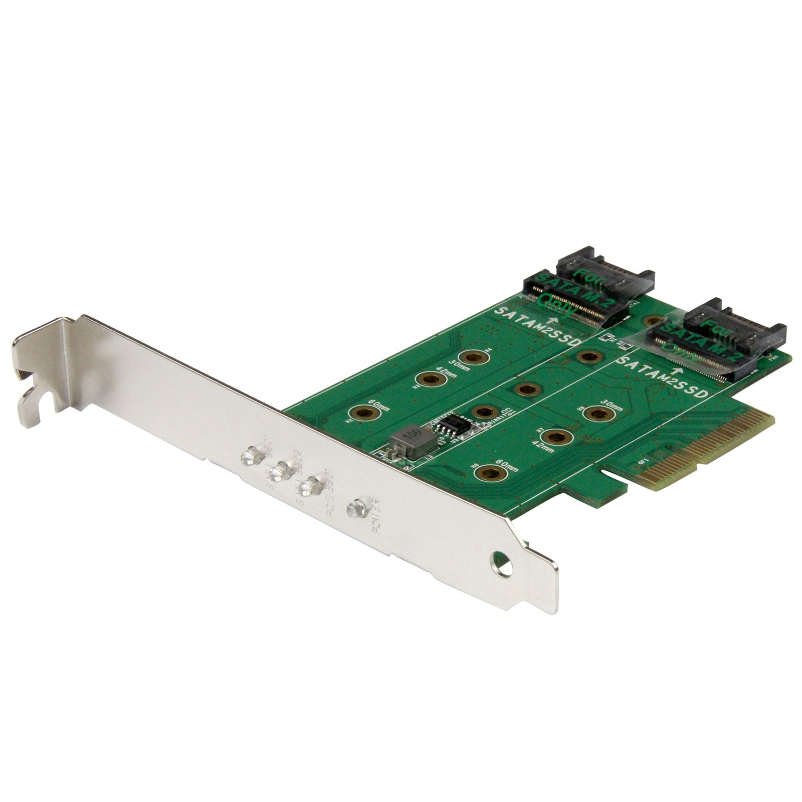 StarTech.com 3-Port M.2 SSD Adapter Card 1x PCIe NVMe + 2x SATA M.2 Japan Import