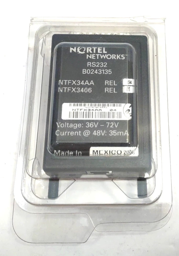 Lot of 3 Nortel B0243135 RS232 NTFX34AA Smart Connector, ENET 36-72V 20-50mA