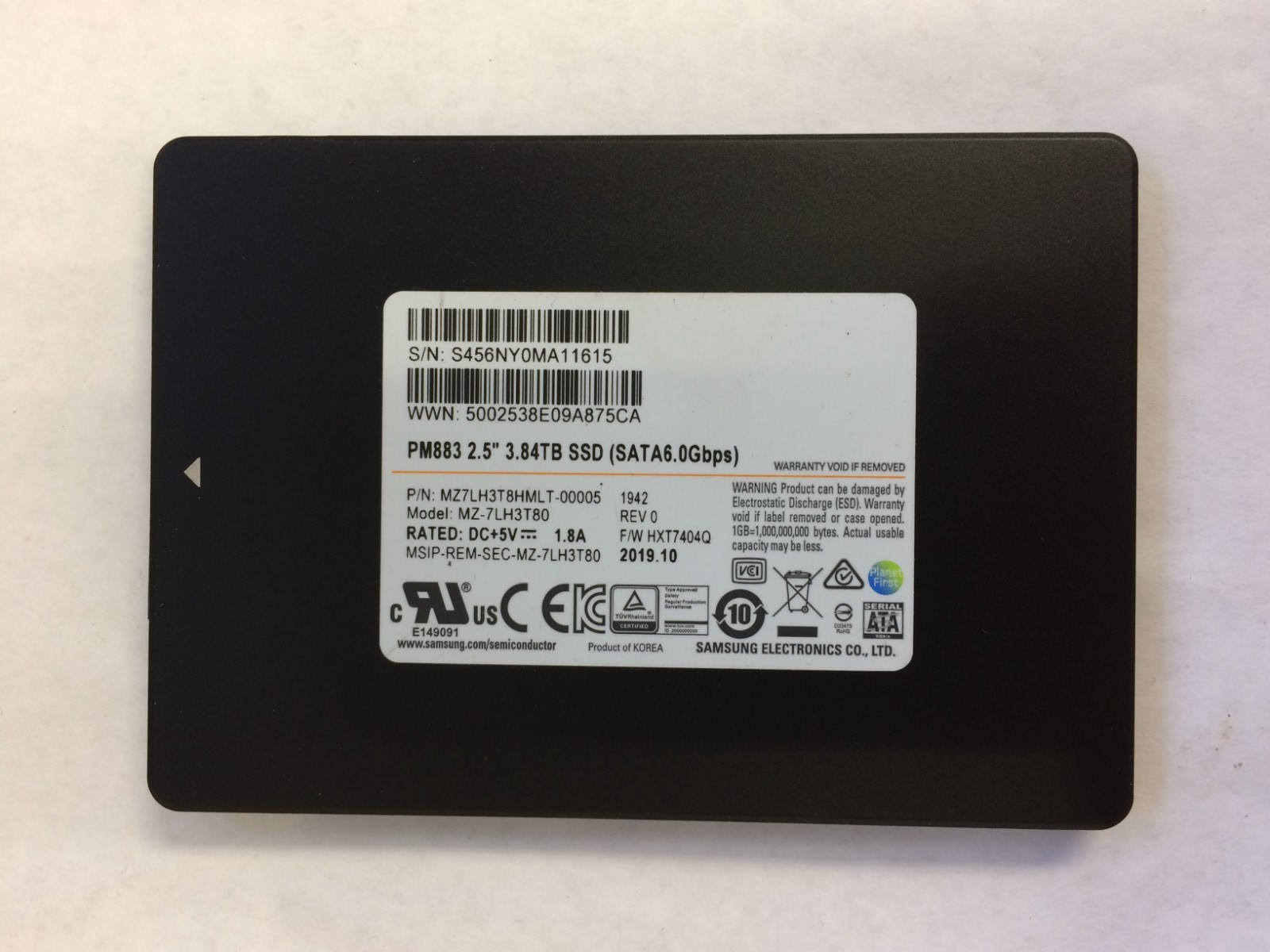 Samsung PM883 2.5" 240GB 480GB 960GB 1.92TB 3.84TB 7.68TB SATA III TLC SSD LOT