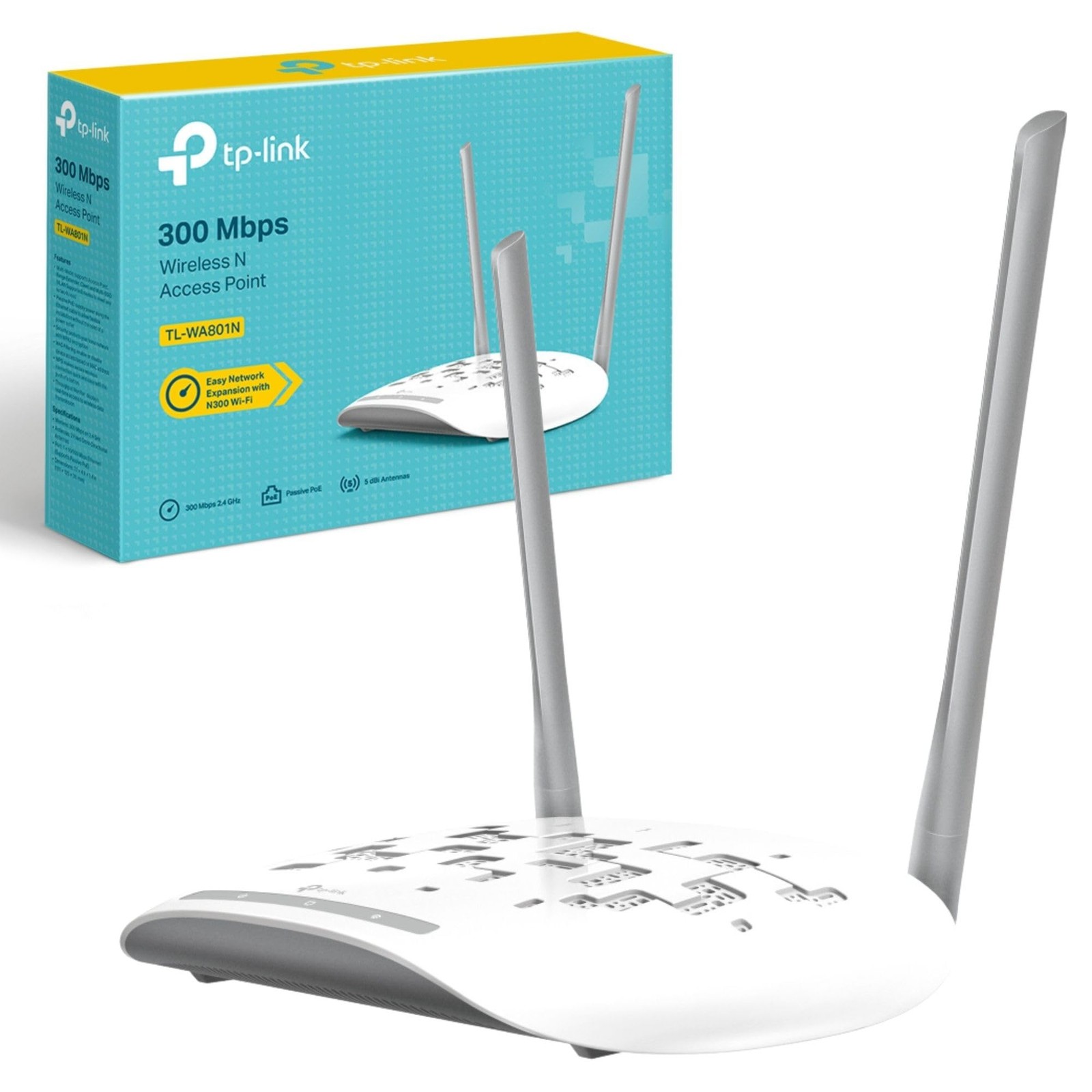 TP-Link TL-WA801N 300 Mbps Wireless N Access Point, Passive PoE Power Injector,