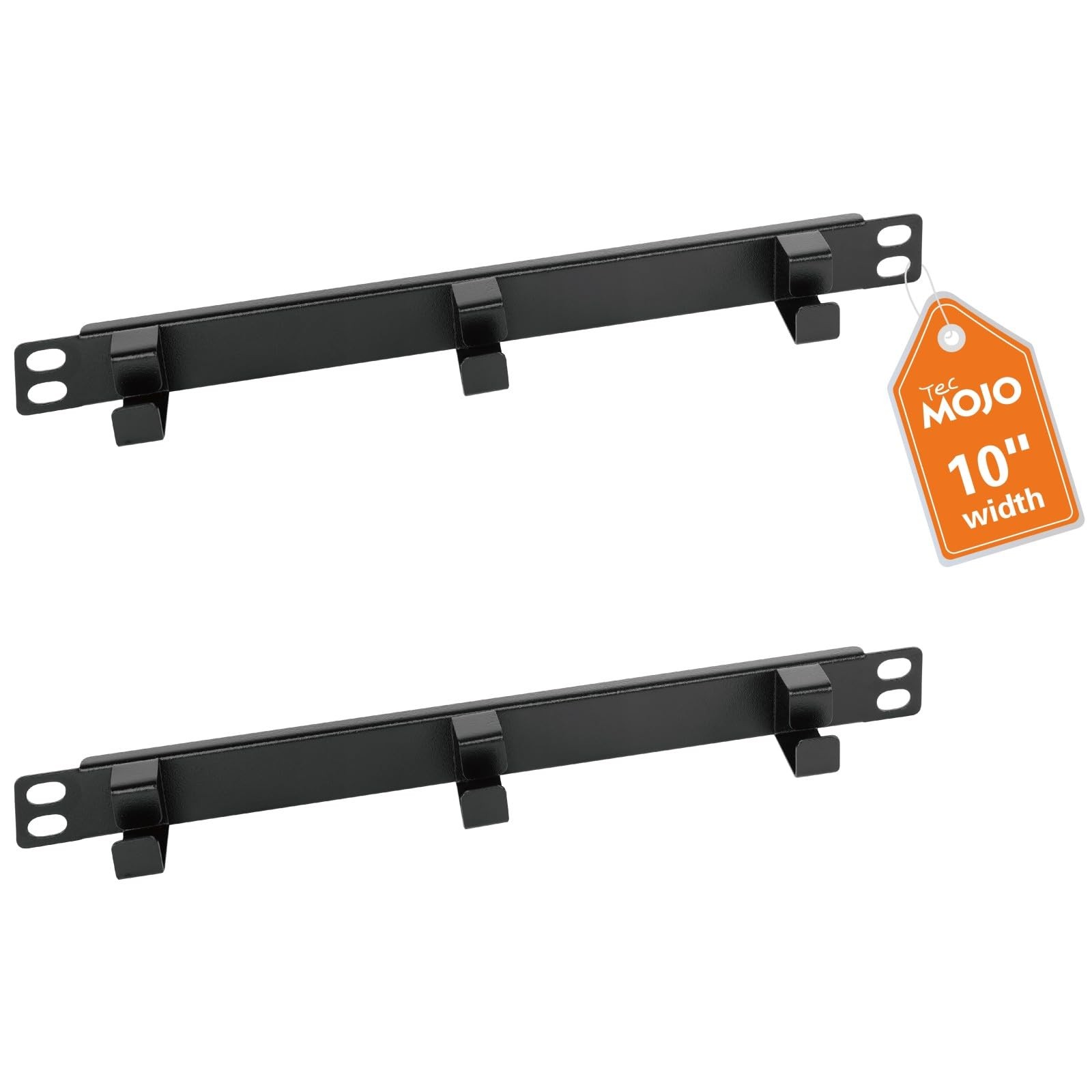 Tecmojo 2 Pack 0.5U Horizontal Cable Manager with 3 DRings, Metal Rackmount C...