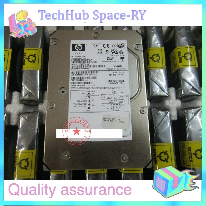 HP 364322-001 311769-001 ST336754LW 36.4GB 15K SCSI 68-pin Hard Drive