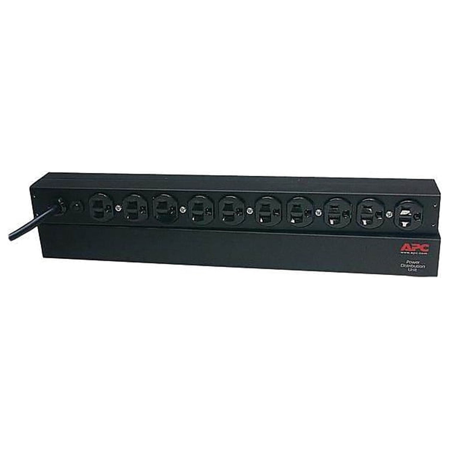 APC Basic Rack Power Distribution Unit, 1U Horizontal Mount, 20A 120V, 10 NEMA