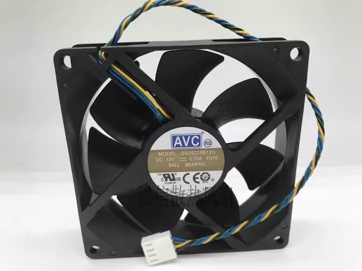 1PCS AVC 9225 DS09225B12U 12V 0.70A 9CM 9025 Thermostatically Controlled PWM Fan