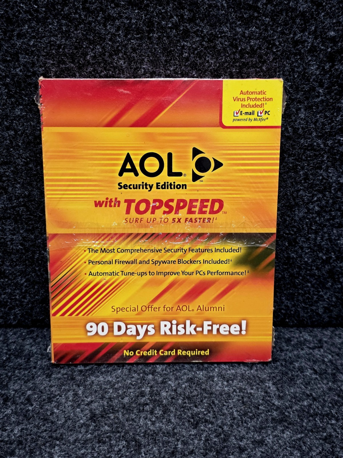 Vintage AOL 9.0 Security Edition TopSpeed CD SEALED 2000s Internet Software