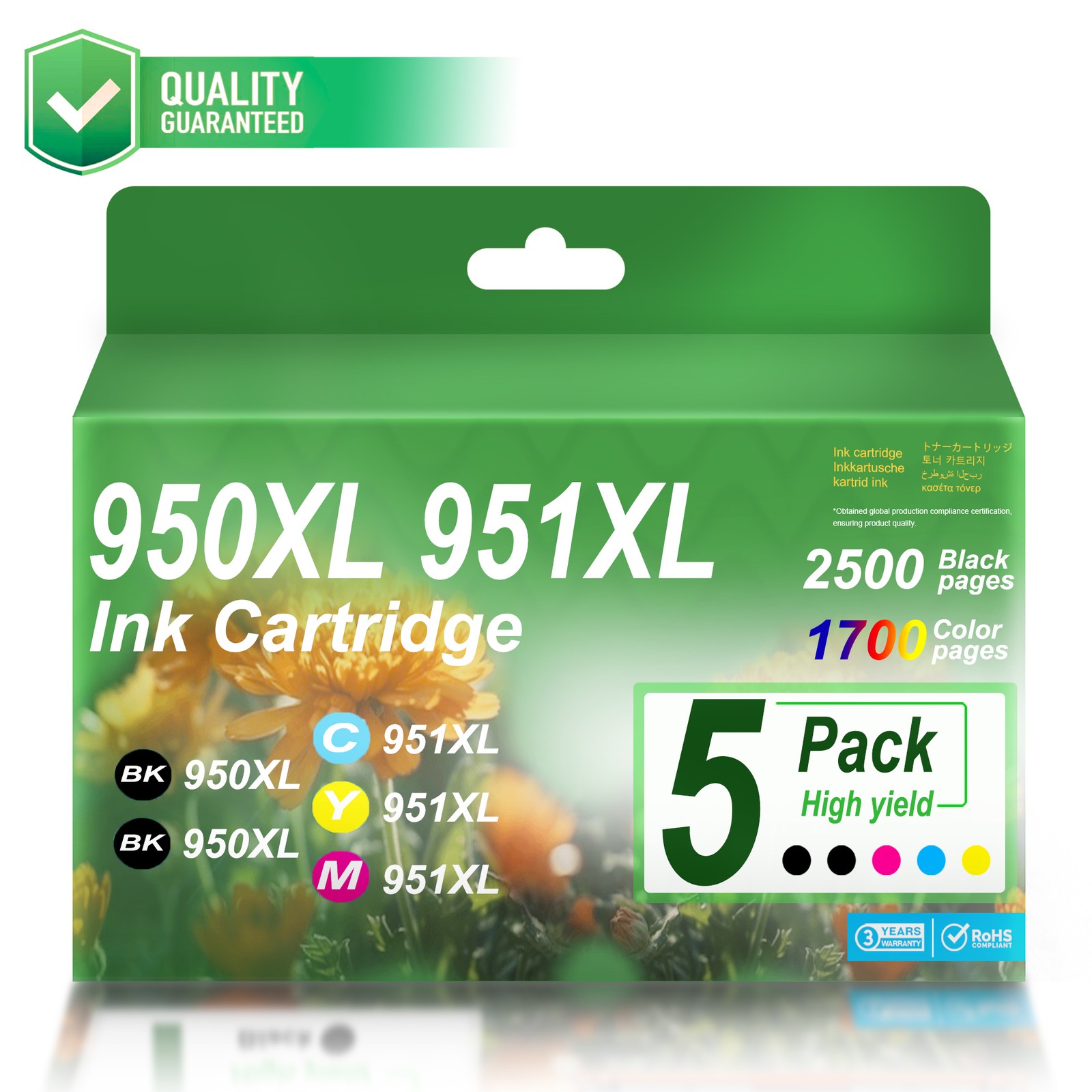5PK 950XL 951XL ink for 950XL 951XL OfficeJet Pro 8100 8610 8620 8625