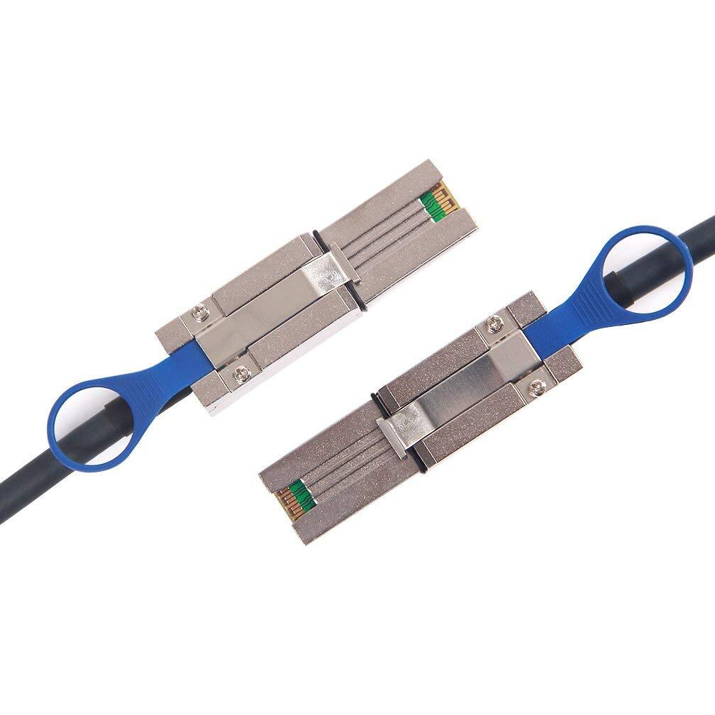 6G SFF-8088 to SFF-8088 External Mini SAS HD Cable 26Pin 100-Ohm 1-m(3.3ft)