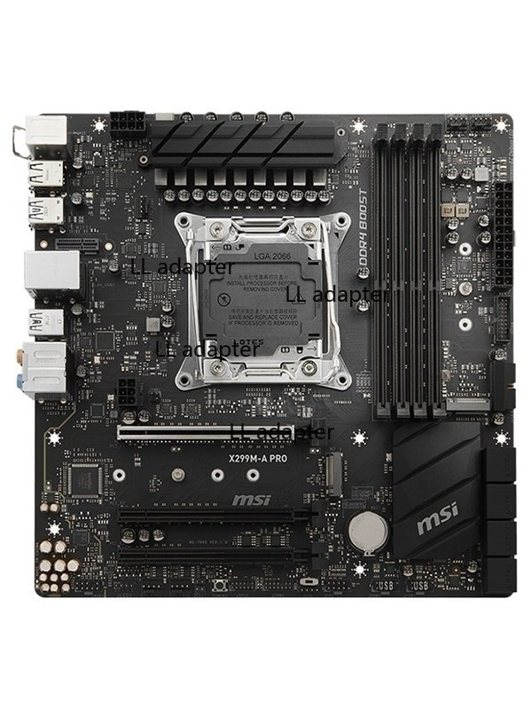 For MSI X299M-A-PRO motherboard X299 LGA2066 4*DDR4 64G M-ATX Tested ok
