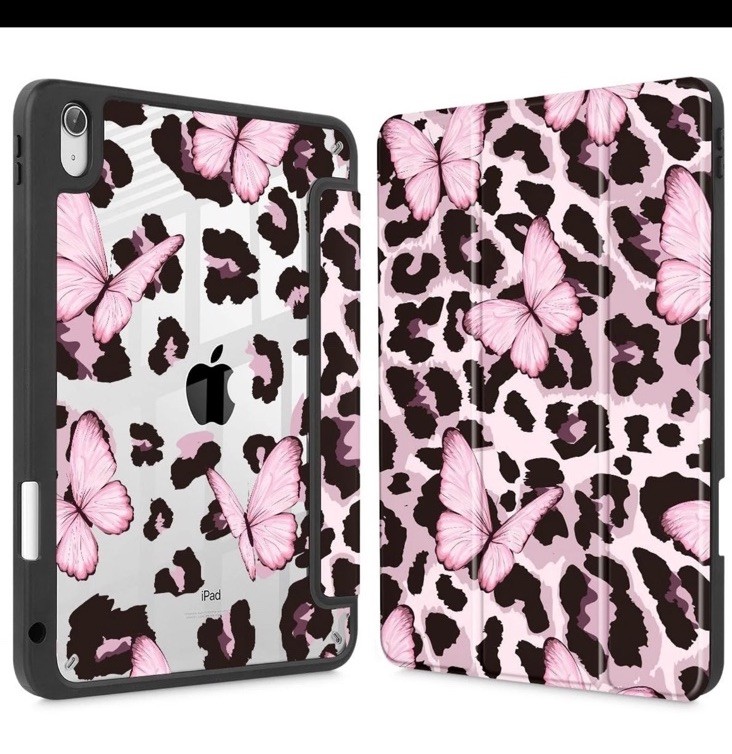 Mektron Case for iPad 11" (A16 Chip) 2025 Generation 11th  Pink Butterfly