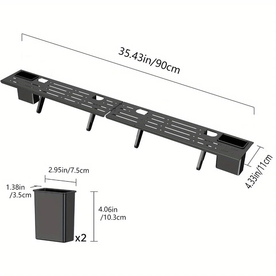 TV Top Shelf Adjustable Monitor Storage Bracket Clamp On.